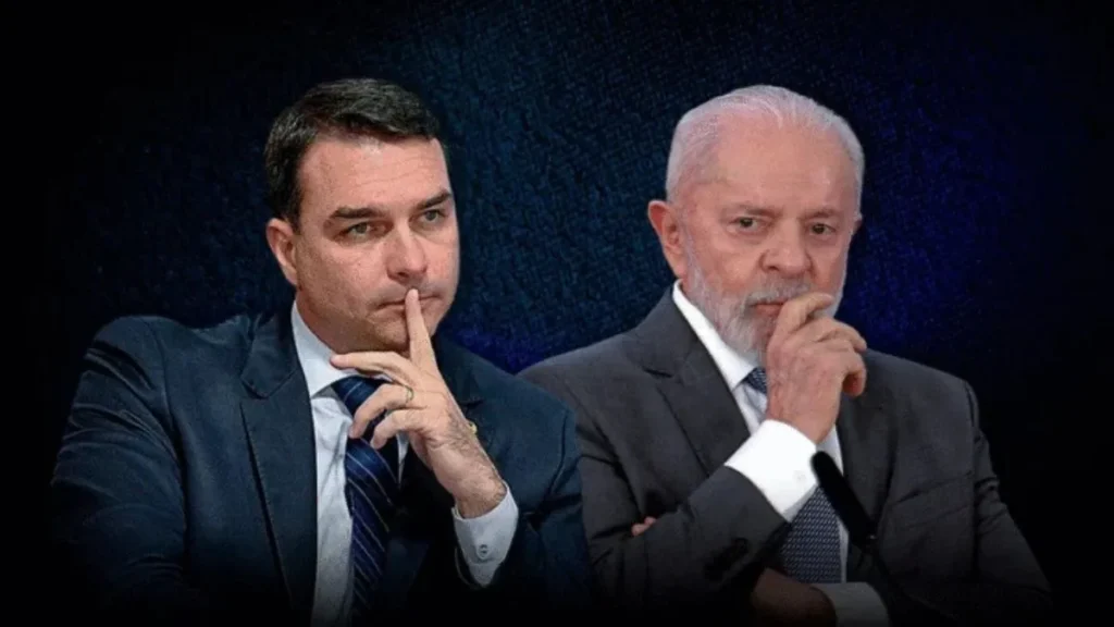 Split-screen image of President Lula and a prominent opposition leader in reflective poses, illustrating the political realignment and Holy Week electoral deadlines in Brasília.