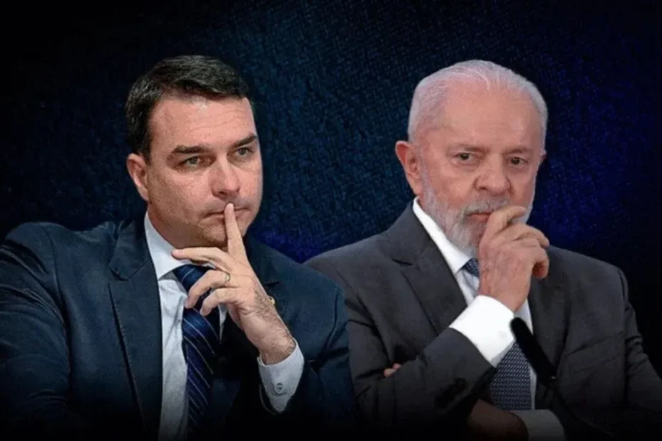 Split-screen image of President Lula and a prominent opposition leader in reflective poses, illustrating the political realignment and Holy Week electoral deadlines in Brasília.